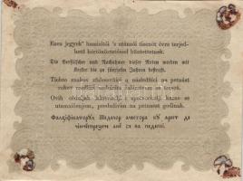 1848. 10Ft "Kossuth bankó" előlapon felső ívszélen a számozó személy írása "gr. Schmi...