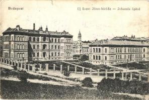 Budapest XII. Új Szent János kórház. Schwarcz J. kiadása (lyuk / hole)