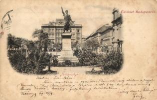 1899 Budapest V. Petőfi tér és szobor (fl)