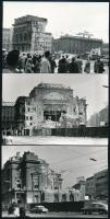 Budapest, a 125 éves Nemzeti Színház társulata (1961) és a színház bontása (1965), 5 db vintage fotó...