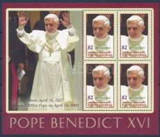 XVI. Benedek pápa kisív, Pope Benedict XVI. mini sheet
