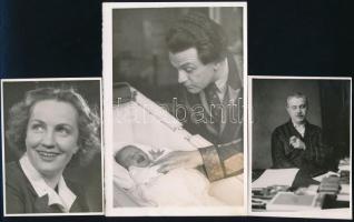 cca 1942 Színészek, énekesek privát környezetben: Farkas Ilonka, Némethy Ella, Bulla Elma, Lukács Ma...
