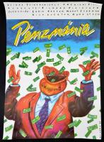 1989 Pénzmánia, amerikai film plakát, jelzett (Molnár F.), , 81x56,5 cm / Million Dollar Mystery movie poster, signed, 81x56,5 cm