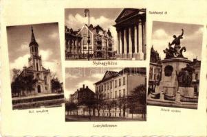 Nyíregyháza, Széchenyi út, Hősök szobra, Református templom, leánykálvineum