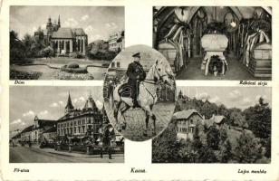 Kassa, Kosice; Rákóczi sírja, Lajos menház, Fő utca, dóm, Horthy Miklós / rest house, tomb, main street, dome, Horthy (EK)