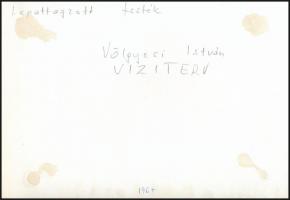 cca 1967 A magyar fotográfia avantgarde korszakából 3 db feliratozott vintage fotóművészeti alkotás,...