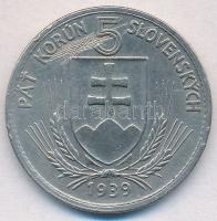 Szlovákia 1939. 5K Ni T:2,2- karc, ph.
Slovakia 1939. 5 Korun Ni C:XF,VF scratched, edge error
Kra...