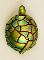 Zsolnay teknős, eozin mázas, hibátlan, jelzett, 9x6x4 cm /
Zsolnay eosin turtle, signed, perfect co...