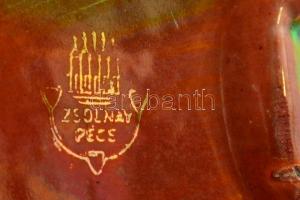 Zsolnay teknős, eozin mázas, hibátlan, jelzett, 9x6x4 cm /
Zsolnay eosin turtle, signed, perfect co...