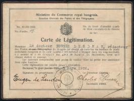 1926 M. Kir. Kereskedelemügyi Minisztérium - Posta- és távírda- vezérigazgatóság - postakocsiban val...