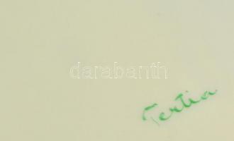 Herendi tertia vajtartó, kézzel festett, jelzett, hibátlan, d:17,5 cm, m:8,5 cm