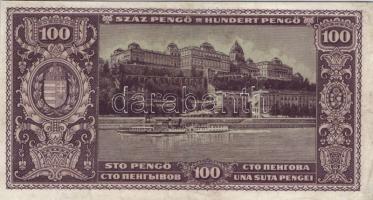 1945. 100P "büntetés" szóban "N" felett nincs lemezhiba! R! T:restaurált