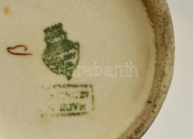 Zsolnay pillangó mintás váza, kézzel festett, jelzett, hibátlan, m:15 cm