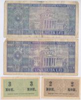 10db-os bankjegy tétel, közte Német Harmadik Birodalom / Cseh-Morva Protektorátus 1940. 5K T:III,III...