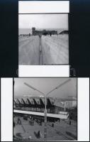 cca 1972 Budapest, Moszkva tér, 2 db vintage negatív (6x6 cm) és az ezekről készült 2 db mai nagyítás, 10x15 cm és 13x18 cm