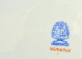 Herendi Eton mintás süteményes készlet, kézzel festett, jelzett, hibátlan,  d:15 cm ( 6×), d:27,5 cm