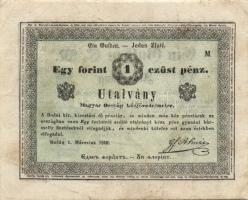 1849. 1Ft "Almásy" főtípus vízjellel T:II-