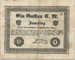 1849. 1Ft "Almásy" főtípus vízjellel T:II-