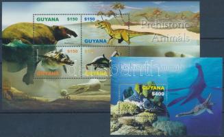 Prehistoric Animals mini sheet set + blockset Ősállatok kisívsor + blokksor