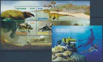 Prehistoric Animals mini sheet set + blockset Ősállatok kisívsor + blokksor