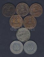 1926+1927. 10f + 1933. 2f (4x) T:2,3 + Ausztria 1848. 6Kr T:3 + 1906. 2h T:2/3