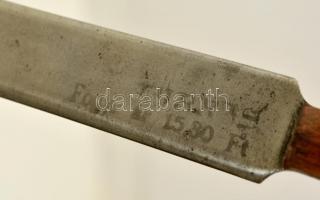 Retró Turris tortakés, fa nyéllel, jelzett, pengehossz: 20,5 cm, teljes hossz: 31,5 cm