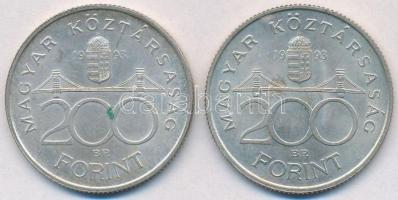 1993. 200Ft Ag "MNB" (2x) T:2