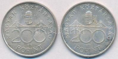 1993. 200Ft Ag "MNB" (2x) T:2