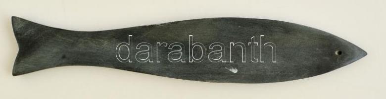 Indiai alabástrom hal formájú fali relief, h:27 cm