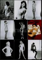 cca 1979 Bájosak és kedvesek, szolidan erotikus fényképek, 13 db mai nagyítás régi negatívokról, 13x9 cm / 13 erotic photos