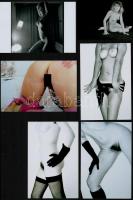 cca 1972 Bevállalós modellek, szolidan erotikus fényképek, 13 db mai nagyítás régi negatívokról, 15x...