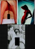 cca 1978 Hol volt, hol nem volt...., szolidan erotikus fényképek, 13 db fotó, mai nagyítás régi nega...