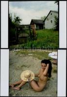 cca 1978 Hol volt, hol nem volt...., szolidan erotikus fényképek, 13 db fotó, mai nagyítás régi nega...