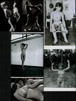cca 1978 Szolidan erotikus fényképek, 13 db fotó - többsége vintage, kisebb része mai nagyítás régi negatívokról, 9x12 cm és 13x18 cm között / 13 erotic photos