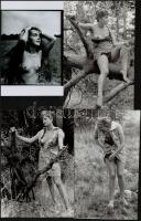 cca 1978 Szolidan erotikus fényképek, 13 db fotó - többsége vintage, kisebb része mai nagyítás régi ...