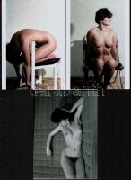 cca 1978 Szolidan erotikus fényképek, 13 db fotó - többsége vintage, kisebb része mai nagyítás régi ...