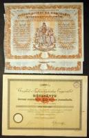 Ausztria 1930. "Bankhaus Hermann Korti & Co." kötvénye 3600Lei-ről + 1917. "Hadse...