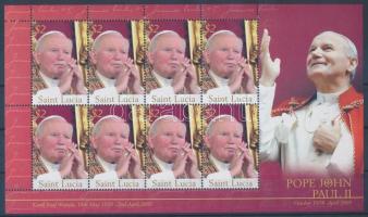 II. János Pál pápa emlékére kisív, In memoriam Pope John Paul II. mini sheet