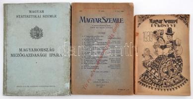 Vegyes nyomtatvány és könyv tétel társadalomtudományi könyvekkel, kalendáriumokkal: Magyar Szemle, 5...