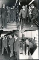 1973. július 26. Kádár János látogatása a metróban, 33 db vintage fénykép, egy része jelzett, 9x14 cm