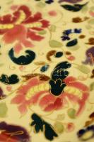 Antik historizáló tál, kézzel festett porcelánfajansz, jelzett ( "AC" és formaszám:1543), ...