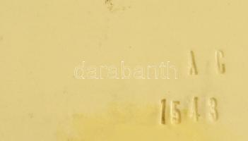 Antik historizáló tál, kézzel festett porcelánfajansz, jelzett ( "AC" és formaszám:1543), ...