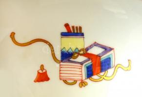 Herendi Chinois mintás váza, kézzel festett, jelzett, hibátlan, m: 34 cm