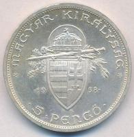 1938. 5P Ag "Szent István" T:1-,2
Adamo P8.1