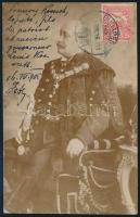 1905 Kossuth Ferenc (1841-1914) mérnök, politikus fényképe díszmagyarban. Fotólap postán elküldve 9x15 cm