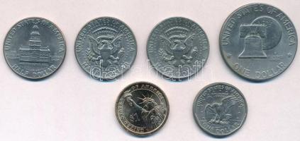 Amerikai Egyesült Államok 1971-1979. 1/2$ Cu-Ni "Kennedy" (2xklf) + 1976. 1/2$ Cu-Ni "...