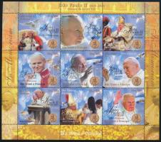 In memory of Pope John Paul II. 9 minisheet, II. János Pál pápa emlékére 9 értékes kisív