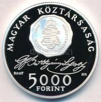 2007. 5000Ft Ag "Batthyány Lajos" tanúsítvánnyal T:PP Adamo EM209