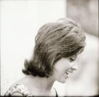 1963 Domján Edit színésznő portré felvételei, 5 db vintage negatív Kotnyek Antal (1921-1990) fotóriporter hagyatékából, 6x6 cm