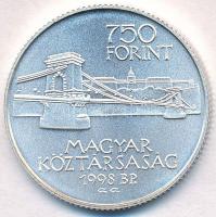 1998. 750Ft Ag "Budapest 125 éves" műanyag tokban, tanúsítvánnyal T:BU
Adamo EM149